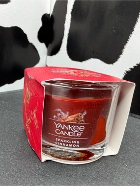 Yankee Candle Sparkling Cinnamon Red Mini Jar Candle 1.3 OZ